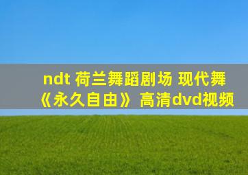 ndt 荷兰舞蹈剧场 现代舞《永久自由》 高清dvd视频